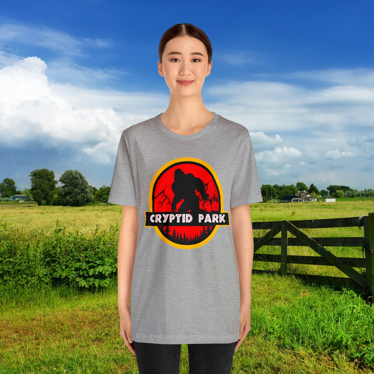 Cryptid Park Series Presents Bigfoot Unisex Jersey Short Sleeve Tee