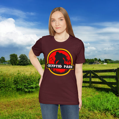 Cryptid Park Series Presents Bigfoot Unisex Jersey Short Sleeve Tee