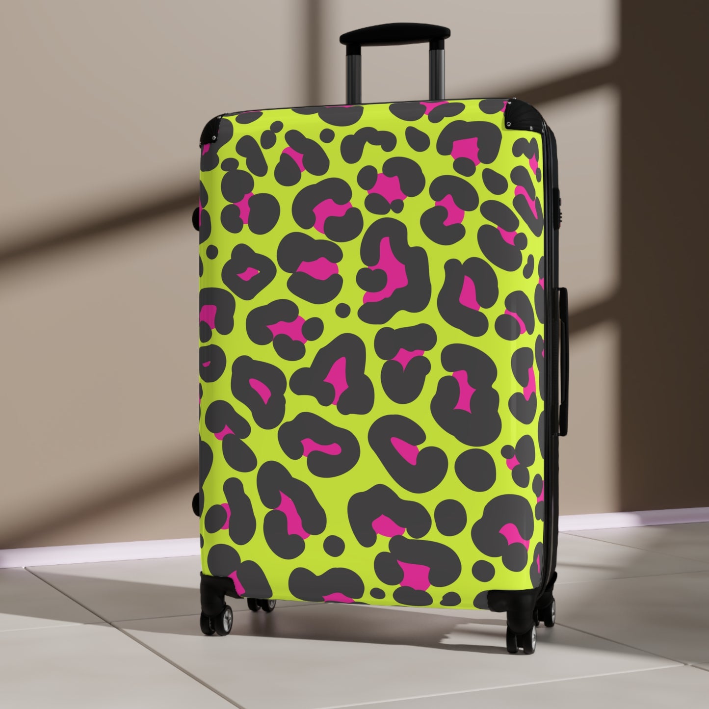 Neon Cheetah Print Suitcase