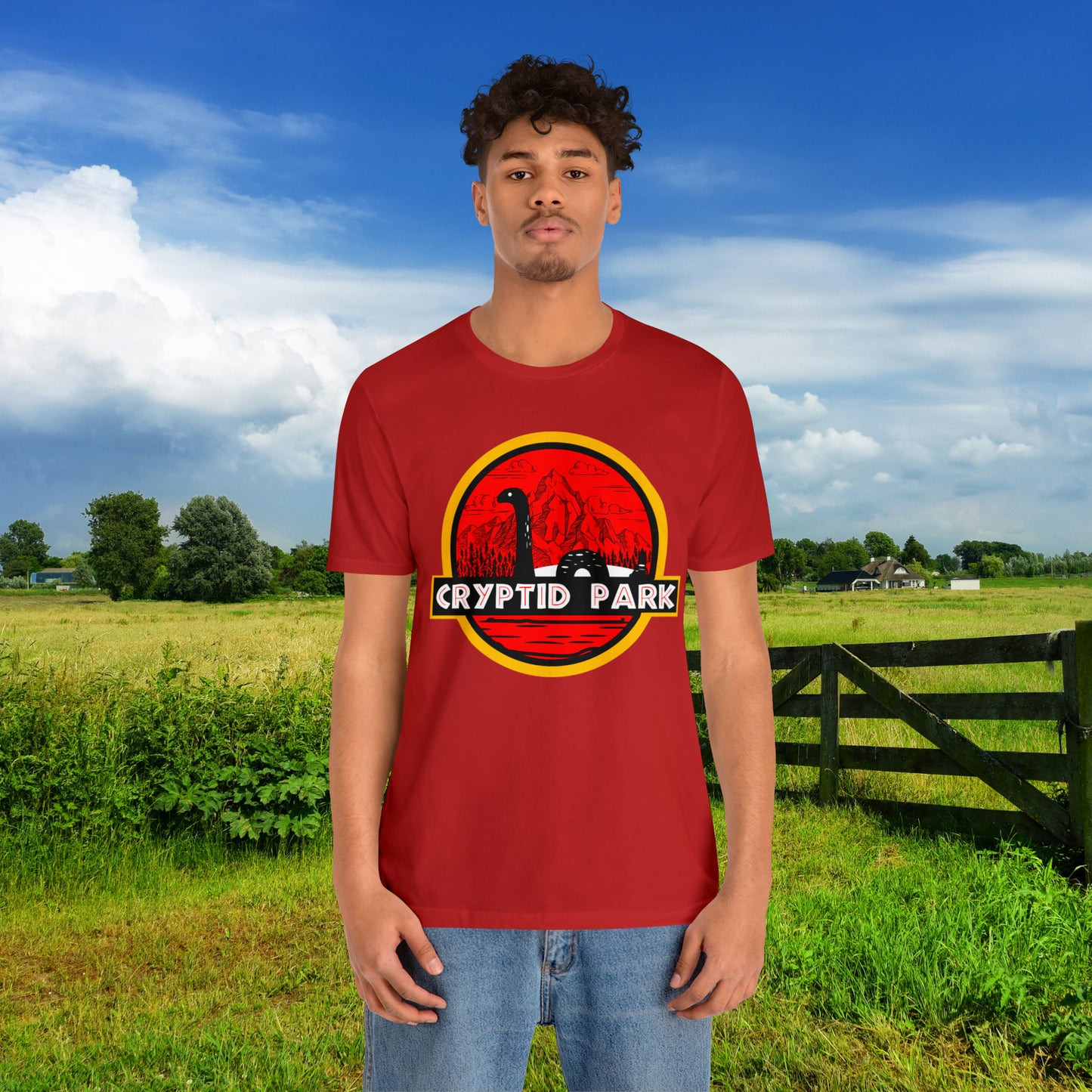 Cryptid Park Series Present The Loch Ness Monster Unisex Jersey Short Sleeve Tee