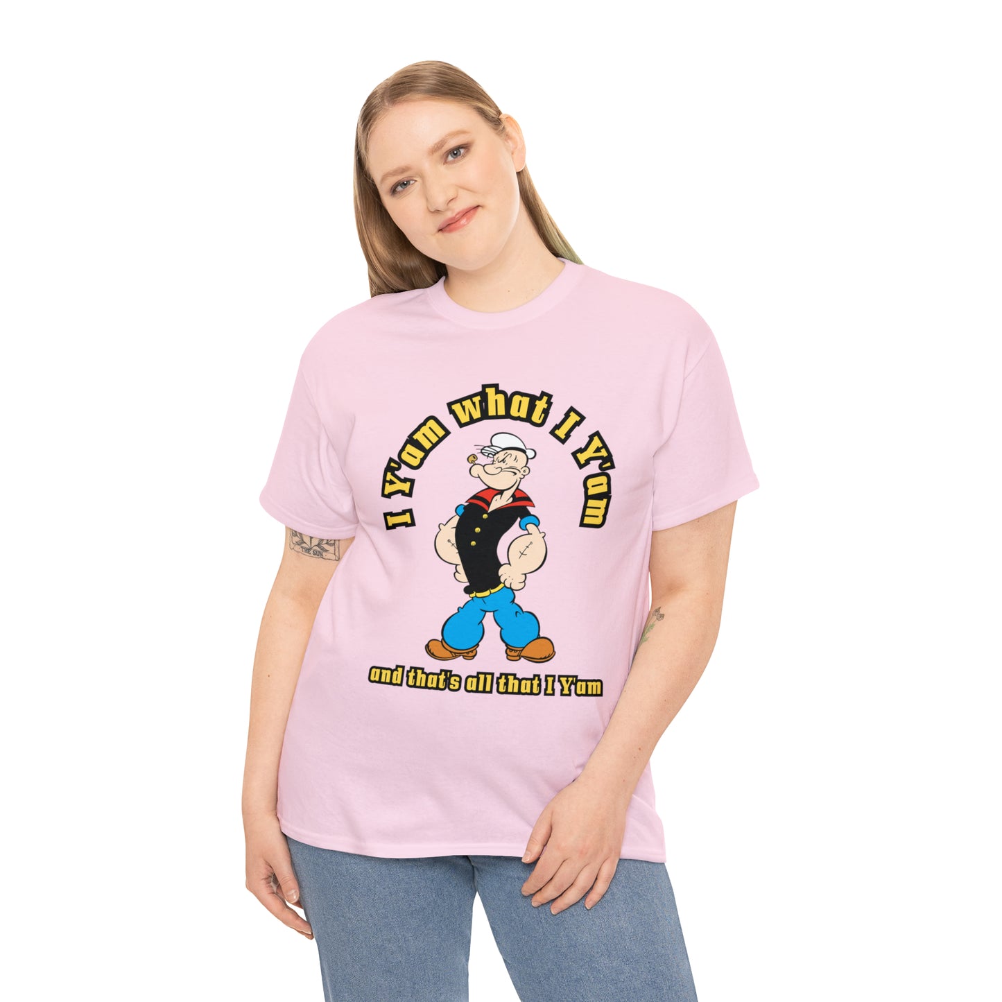 Popeye I Y'am what I Y'am and that's all that I Y'am Unisex Heavy Cotton Tee