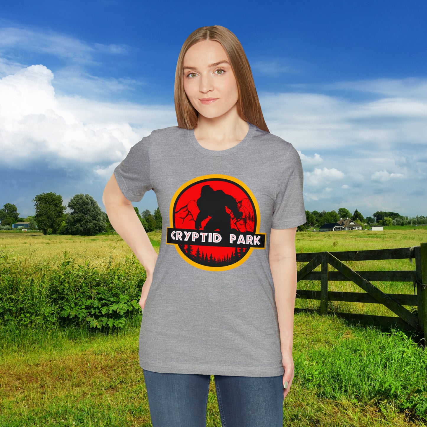 Cryptid Park Series Presents Bigfoot Unisex Jersey Short Sleeve Tee