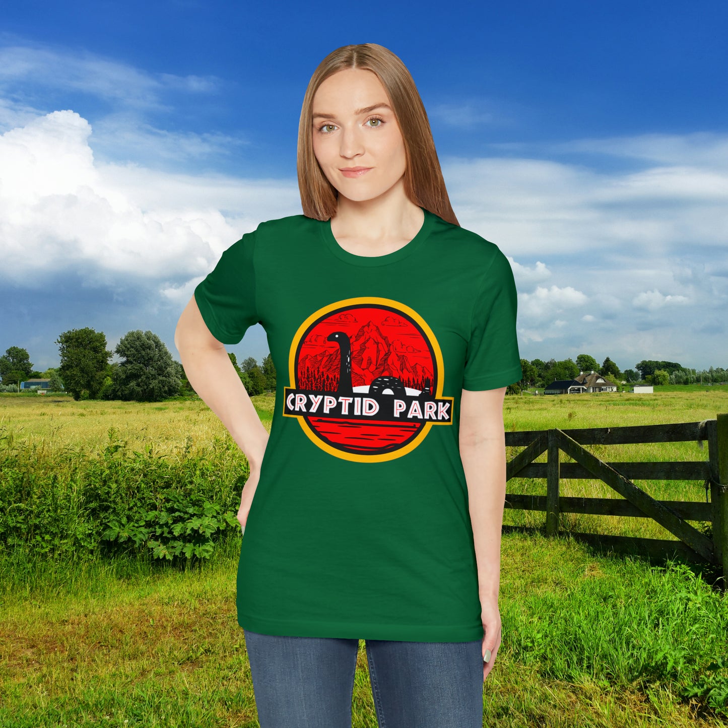 Cryptid Park Series Present The Loch Ness Monster Unisex Jersey Short Sleeve Tee