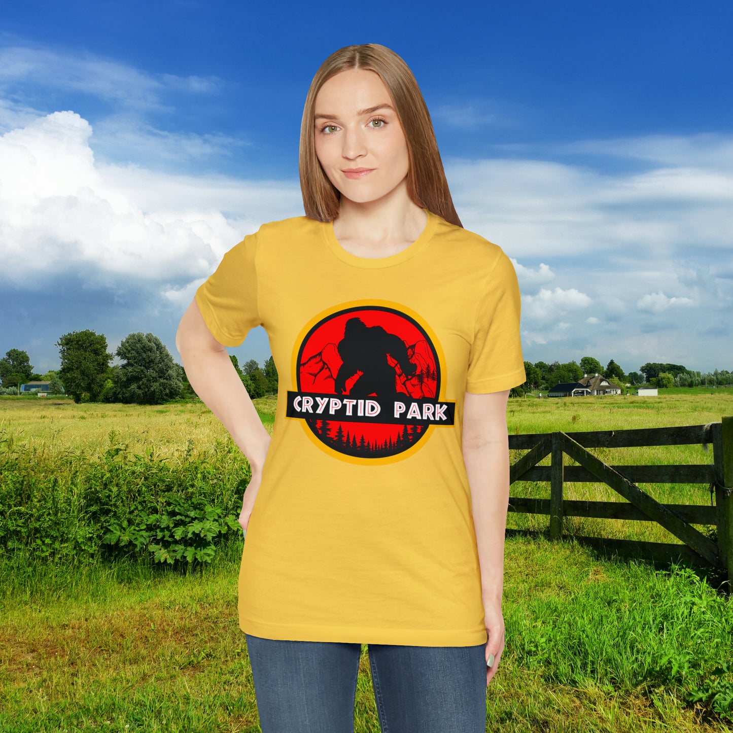 Cryptid Park Series Presents Bigfoot Unisex Jersey Short Sleeve Tee