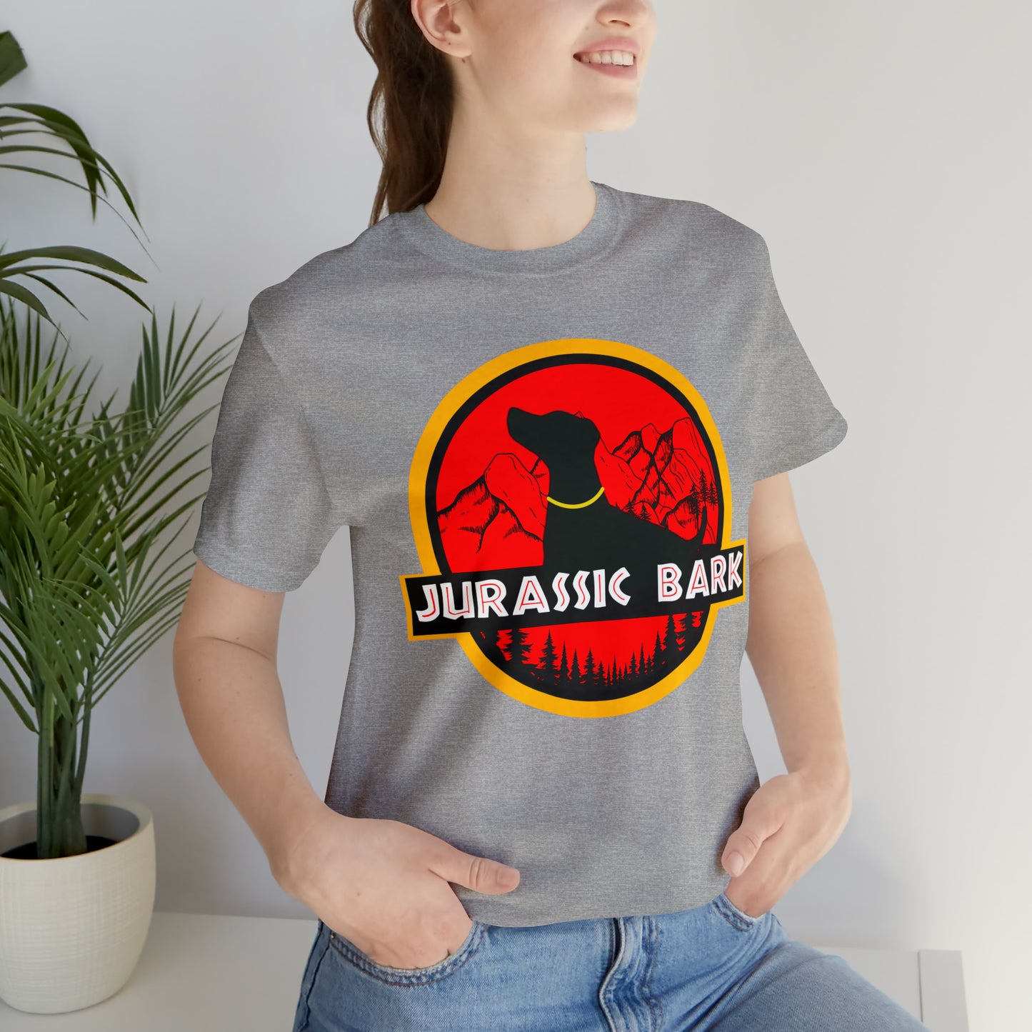 Jurassic Bark Labrador, Retriever Custom Unisex Jersey Short Sleeve Tee