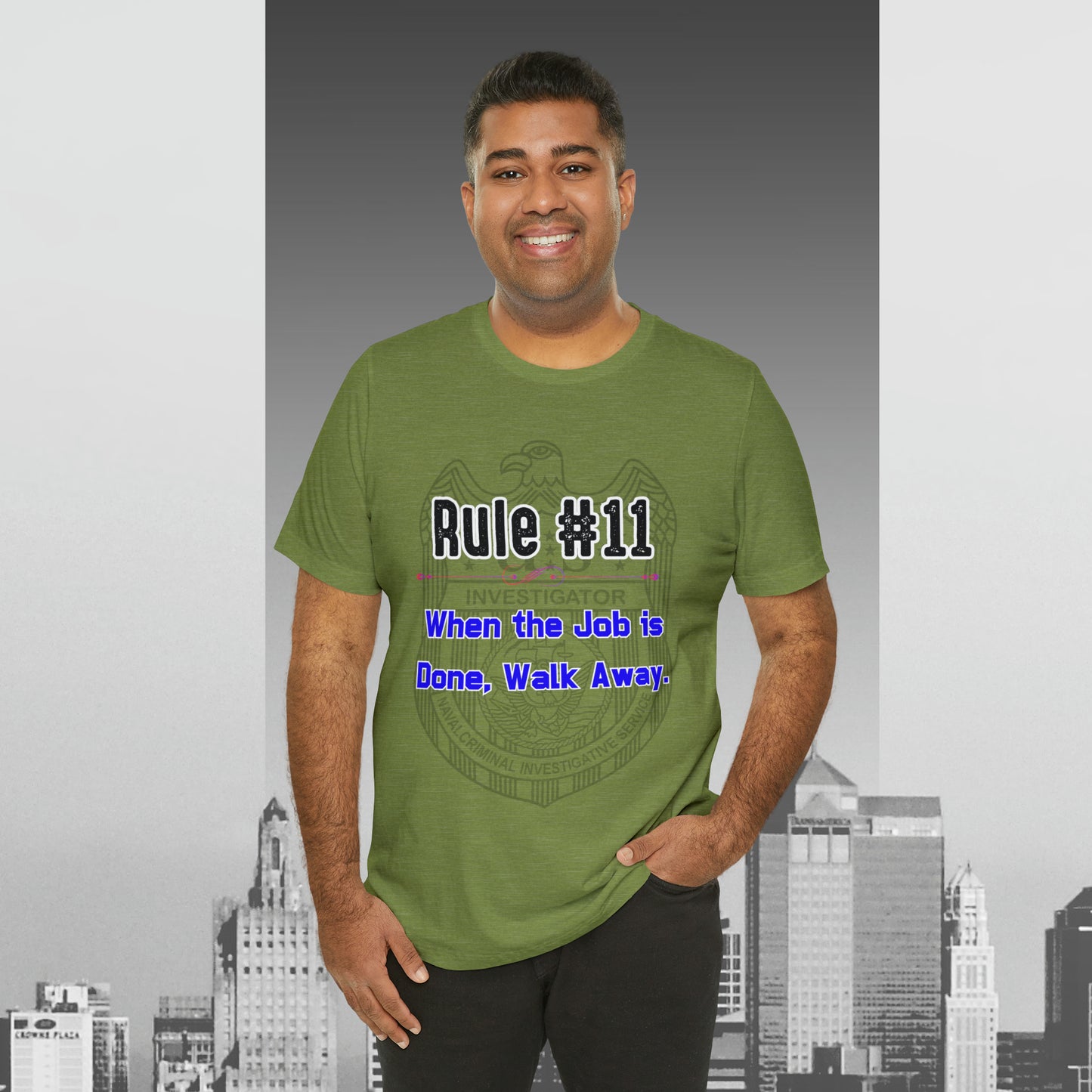 Rules of Gibbs #11 When the Job is Done, Walk Away Unisex Jersey Short Sleeve Tee