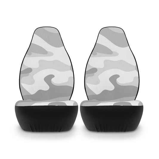 Gray Camo Polyester Car Seat Covers