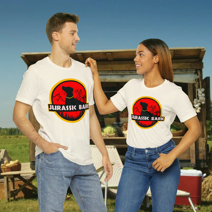 Jurassic Bark Labrador, Retriever Custom Unisex Jersey Short Sleeve Tee