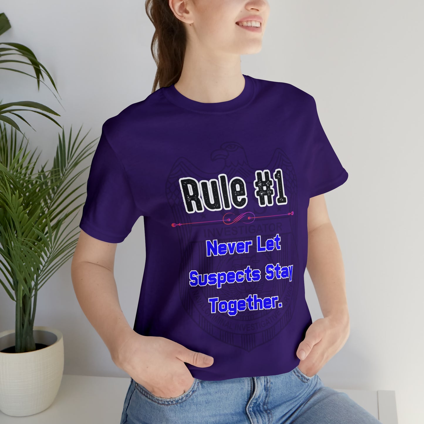 Rules of Gibbs #1 Never Let Suspects stay Together Unisex Jersey Short Sleeve Tee