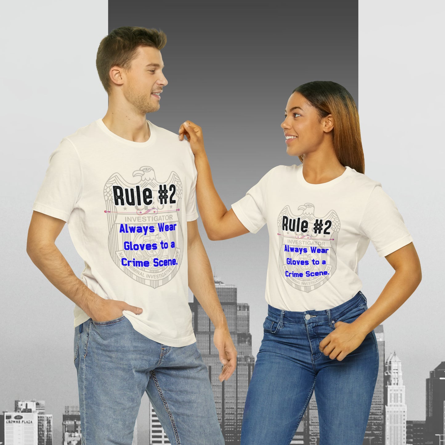 Rules of Gibbs #2 Always wear Gloves to a Crime Scene Unisex Jersey Short Sleeve Tee