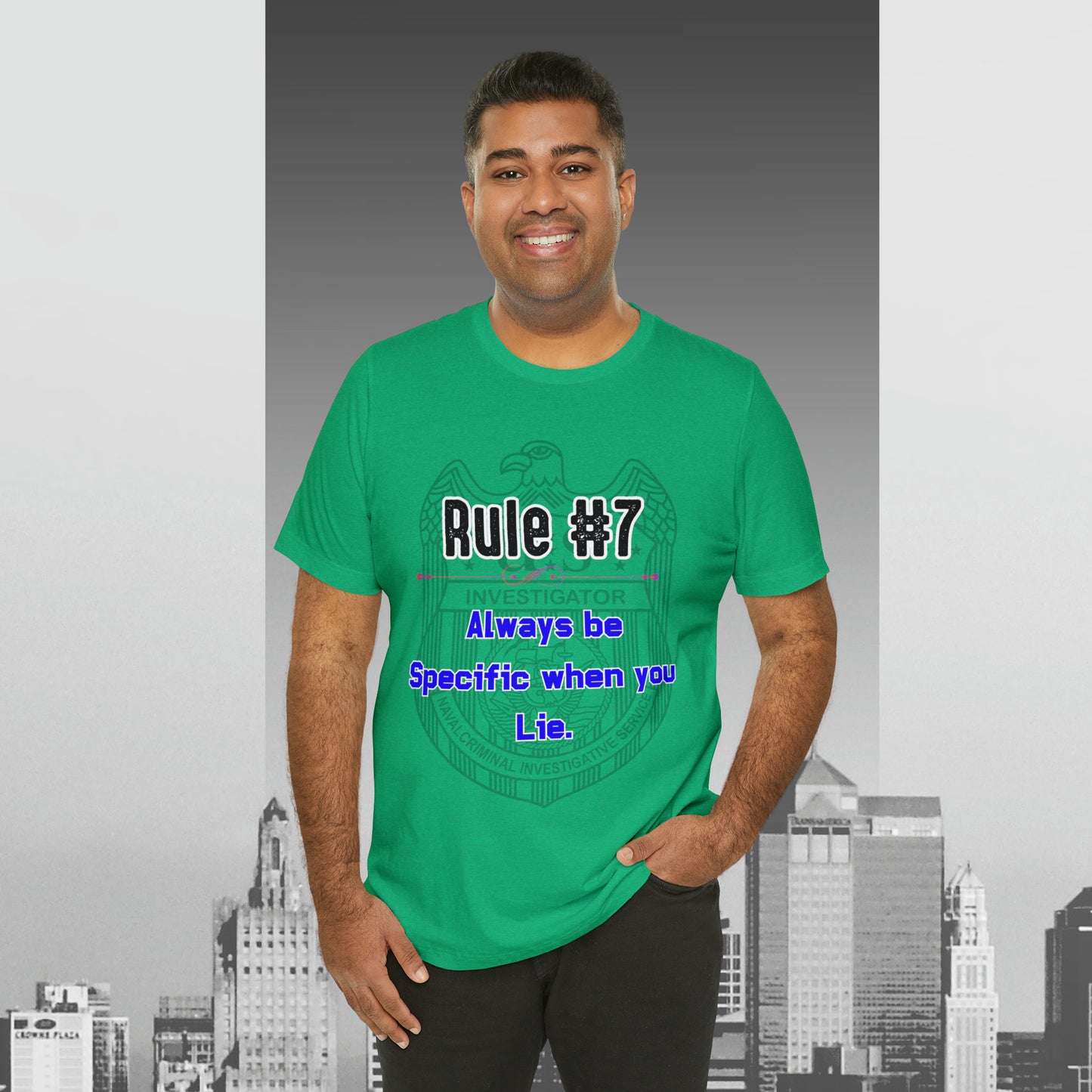 Rules of Gibbs #7 Always be Specific When you Lie Unisex Jersey Short Sleeve Tee