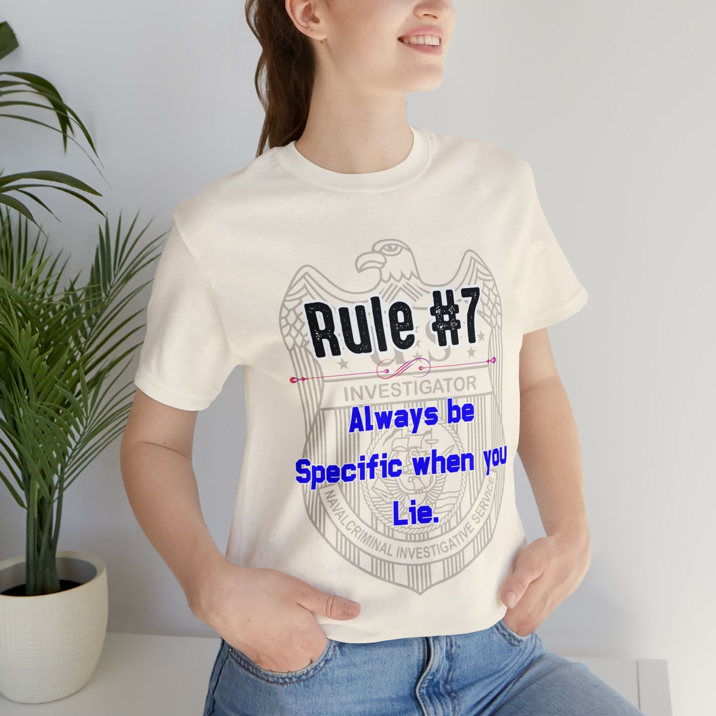 Rules of Gibbs #7 Always be Specific When you Lie Unisex Jersey Short Sleeve Tee