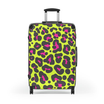 Neon Cheetah Print Suitcase