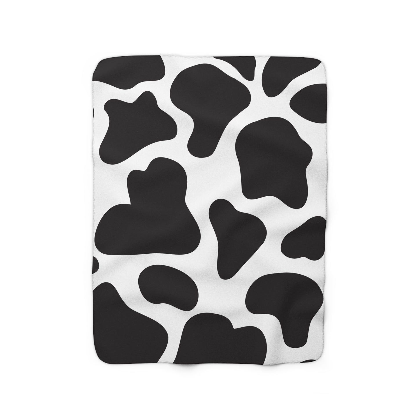 Cow with Black Spots Print Sherpa Fleece Blanket