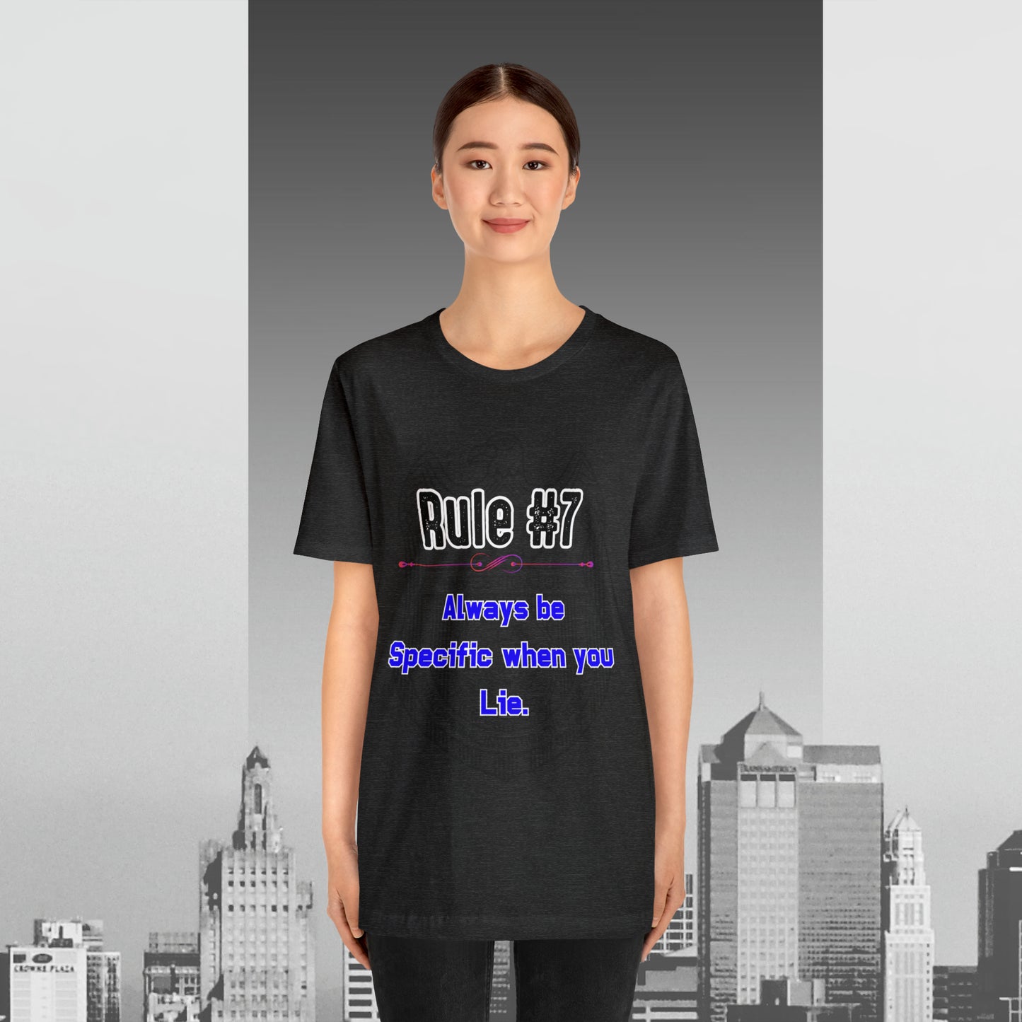 Rules of Gibbs #7 Always be Specific When you Lie Unisex Jersey Short Sleeve Tee