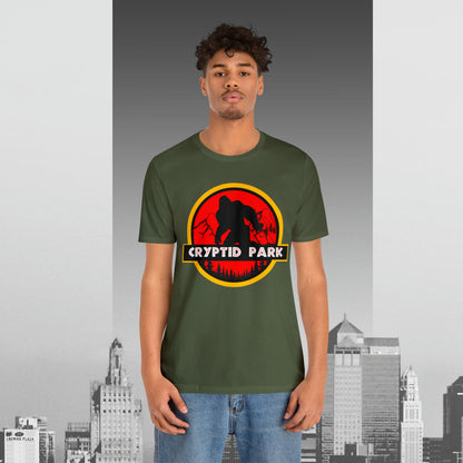 Cryptid Park Series Presents Bigfoot Unisex Jersey Short Sleeve Tee