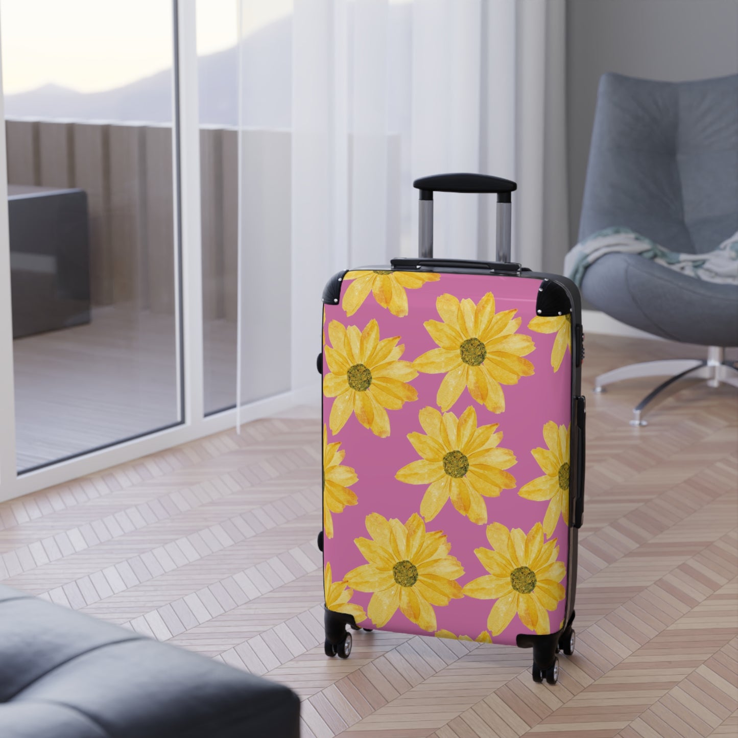 Flower Print Suitcase