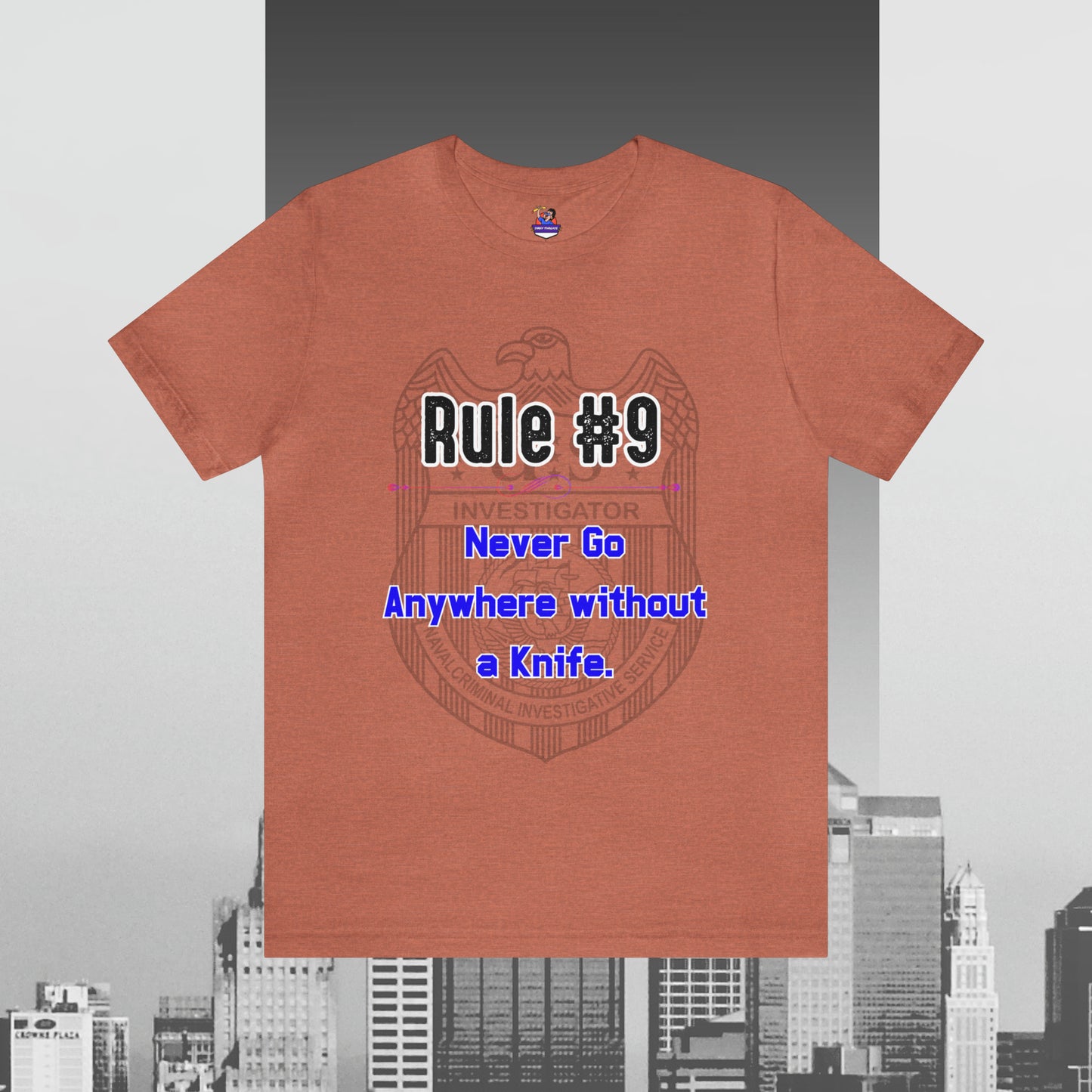 Rules of Gibbs #9 Never go anywhere without a Knife. Unisex Jersey Short Sleeve Tee