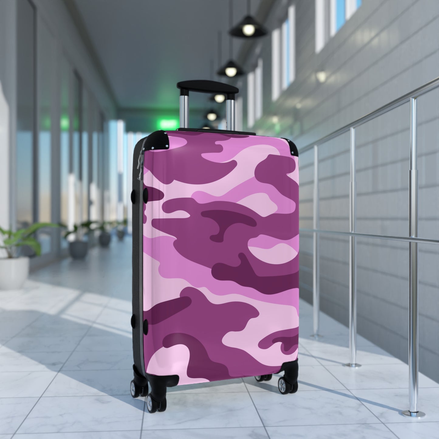 Pink Camo Suitcase