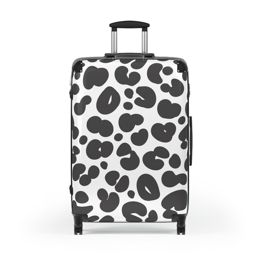 Black and White Cheetah Print Suitcase