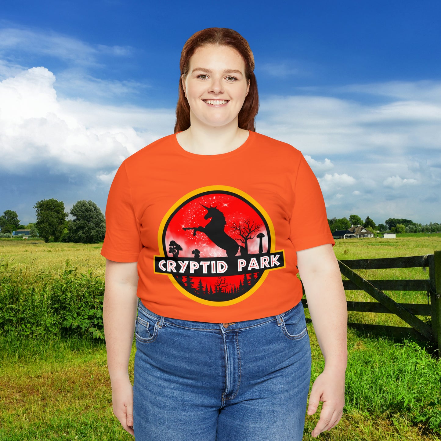 Cryptid Park Series Present The Unicorn Unisex Jersey Short Sleeve Tee