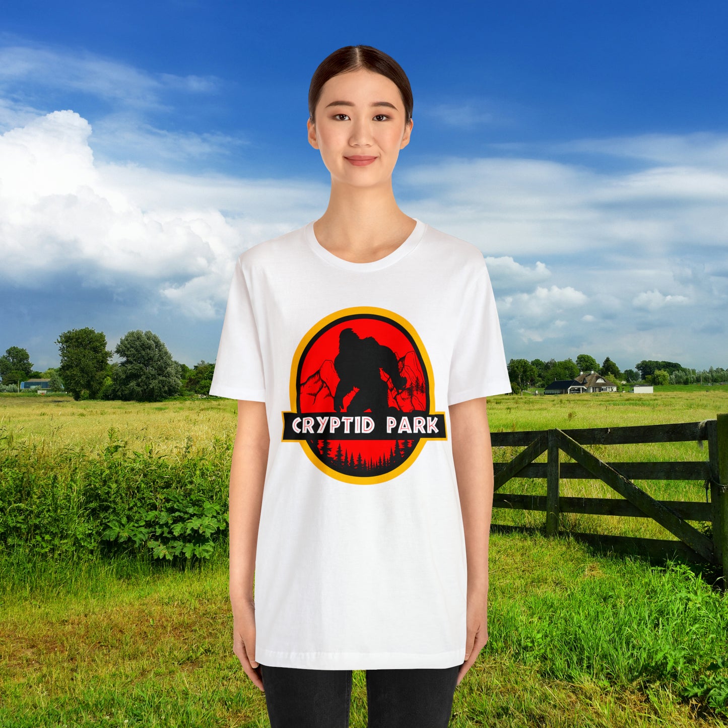 Cryptid Park Series Presents Bigfoot Unisex Jersey Short Sleeve Tee