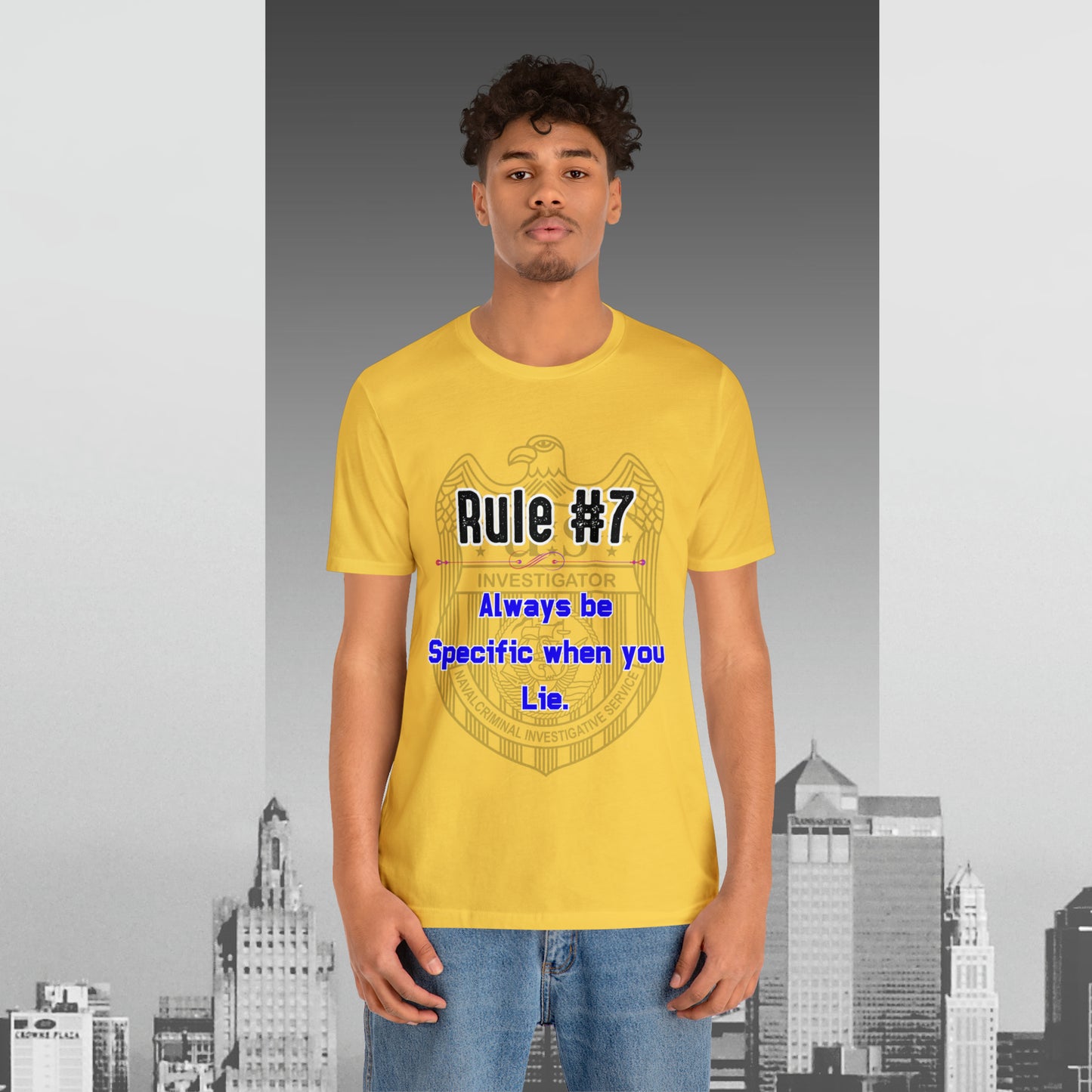 Rules of Gibbs #7 Always be Specific When you Lie Unisex Jersey Short Sleeve Tee