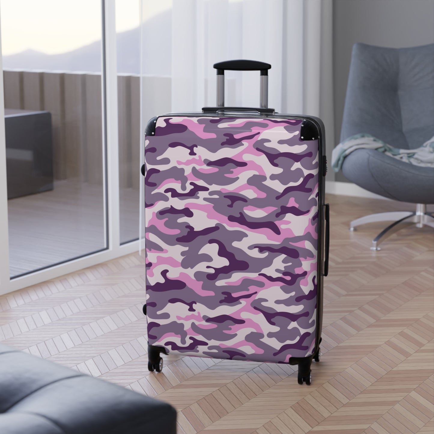 Pink Camo Suitcase