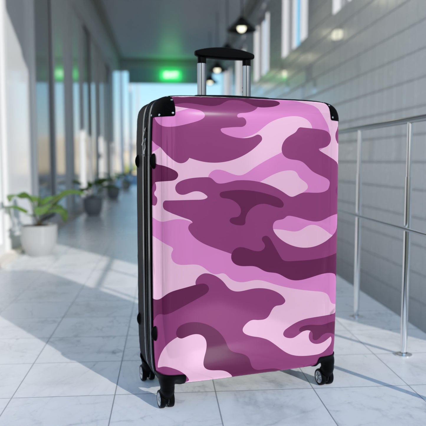 Pink Camo Suitcase