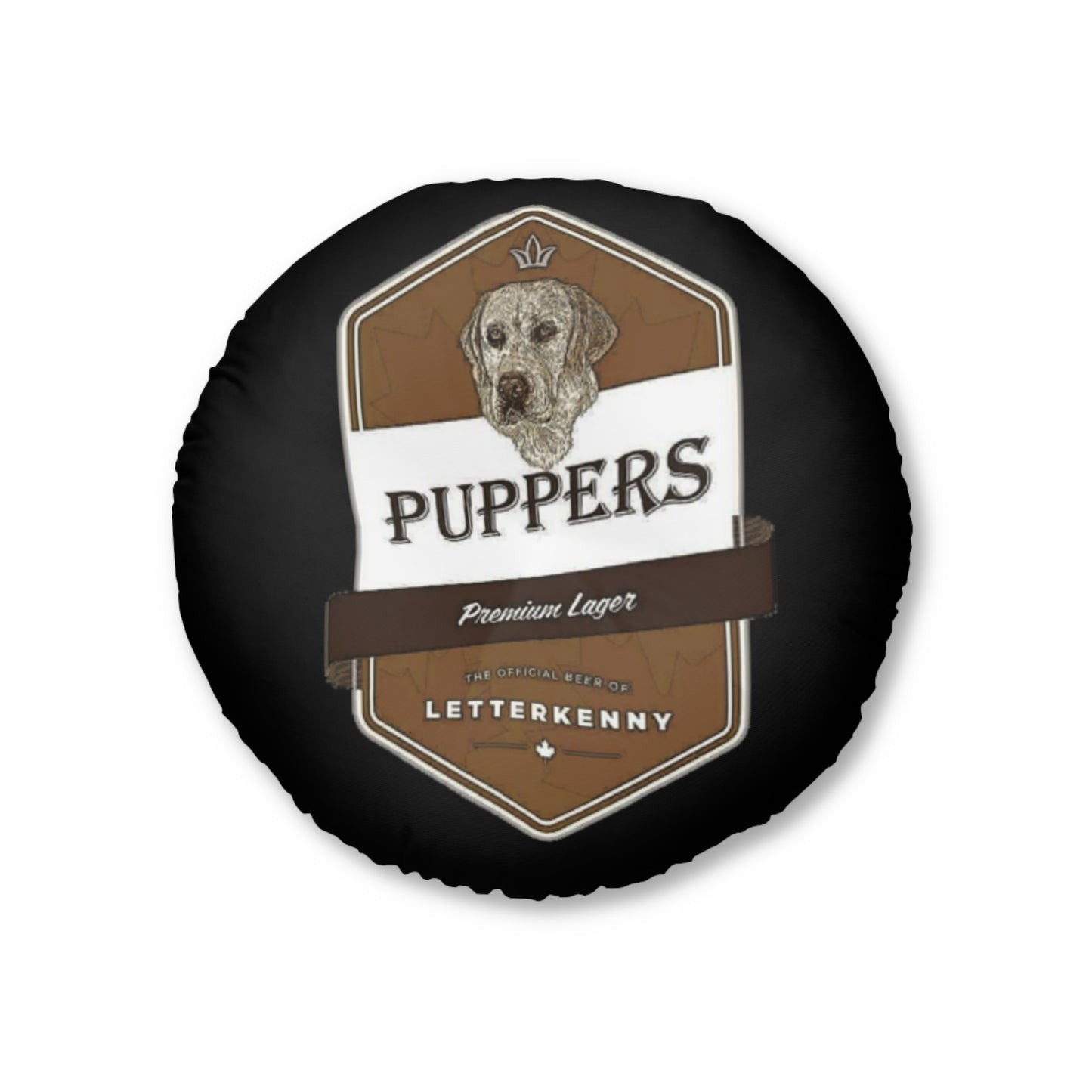 Puppers Premium Lager Tufted Floor Pillow, Round