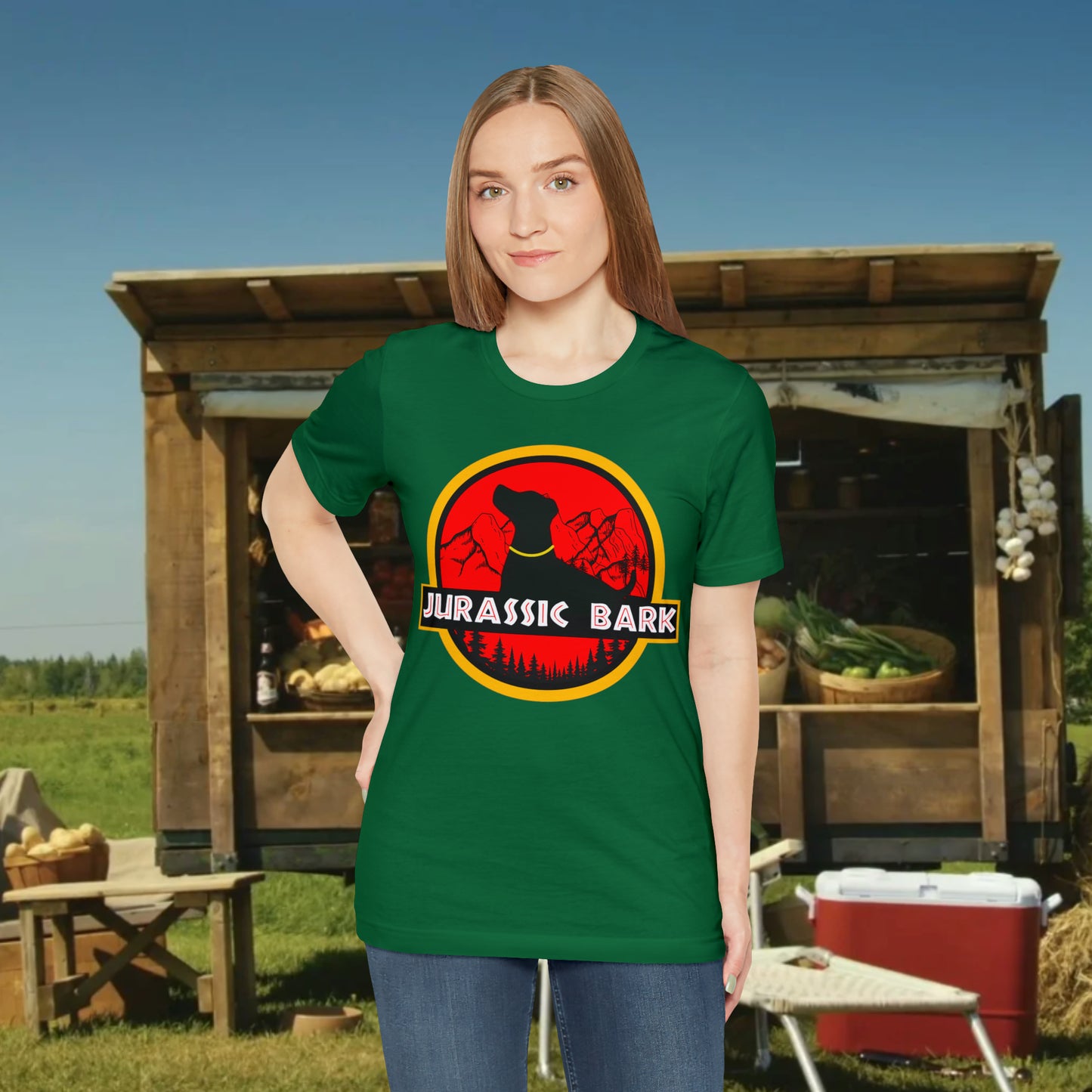 Jurassic Bark Labrador, Retriever Custom Unisex Jersey Short Sleeve Tee