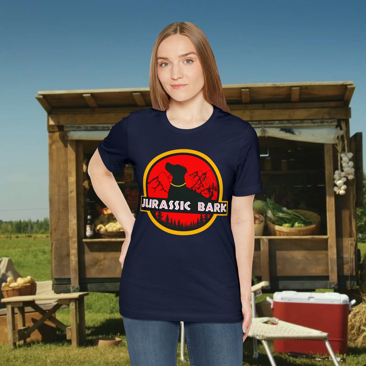 Jurassic Bark Labrador, Retriever Custom Unisex Jersey Short Sleeve Tee