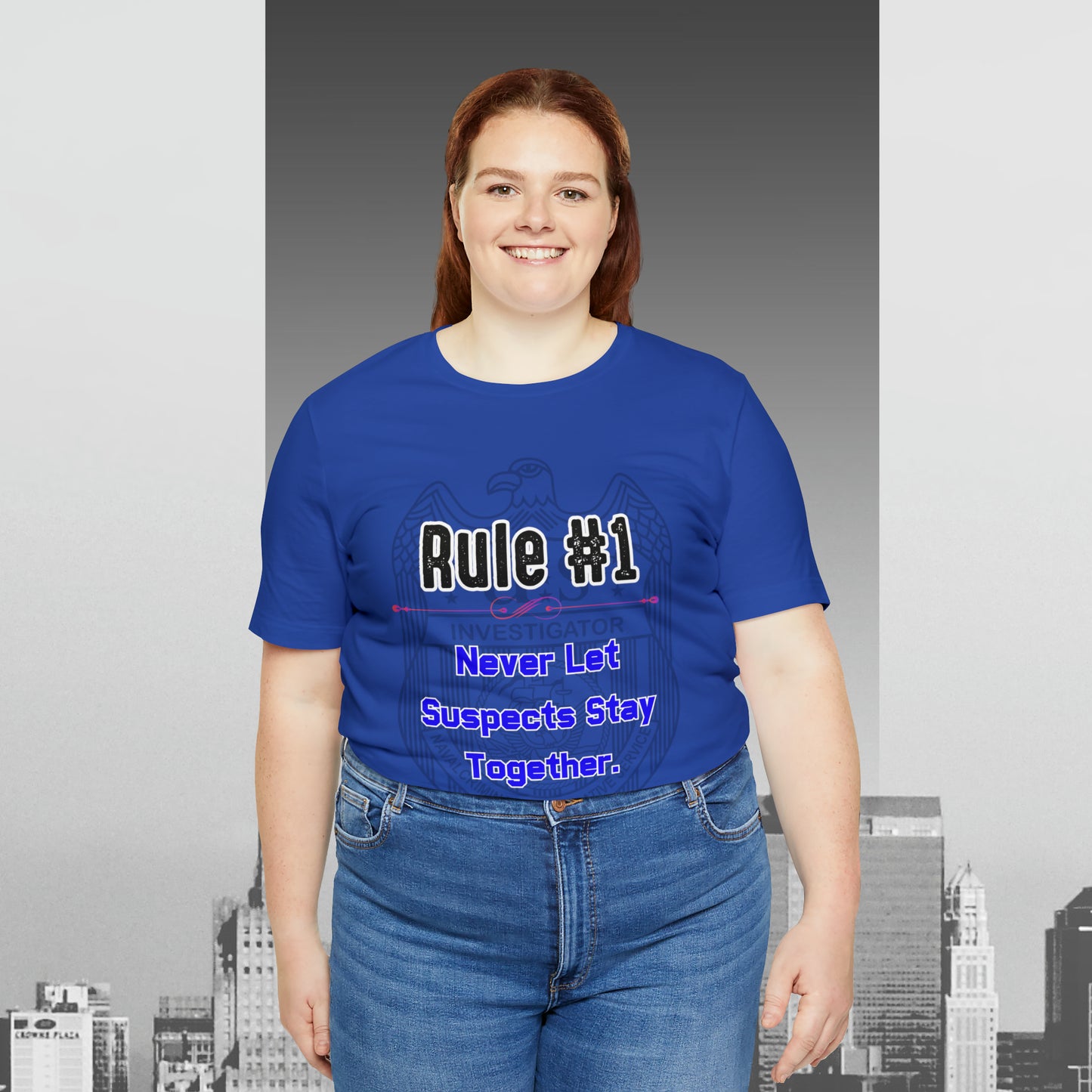 Rules of Gibbs #1 Never Let Suspects stay Together Unisex Jersey Short Sleeve Tee