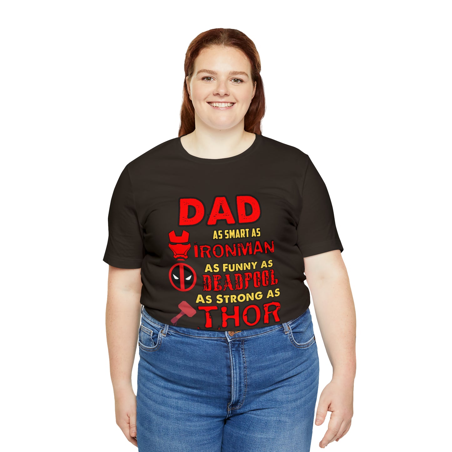 Dad World's Greatest Superhero Unisex Jersey Short Sleeve Tee