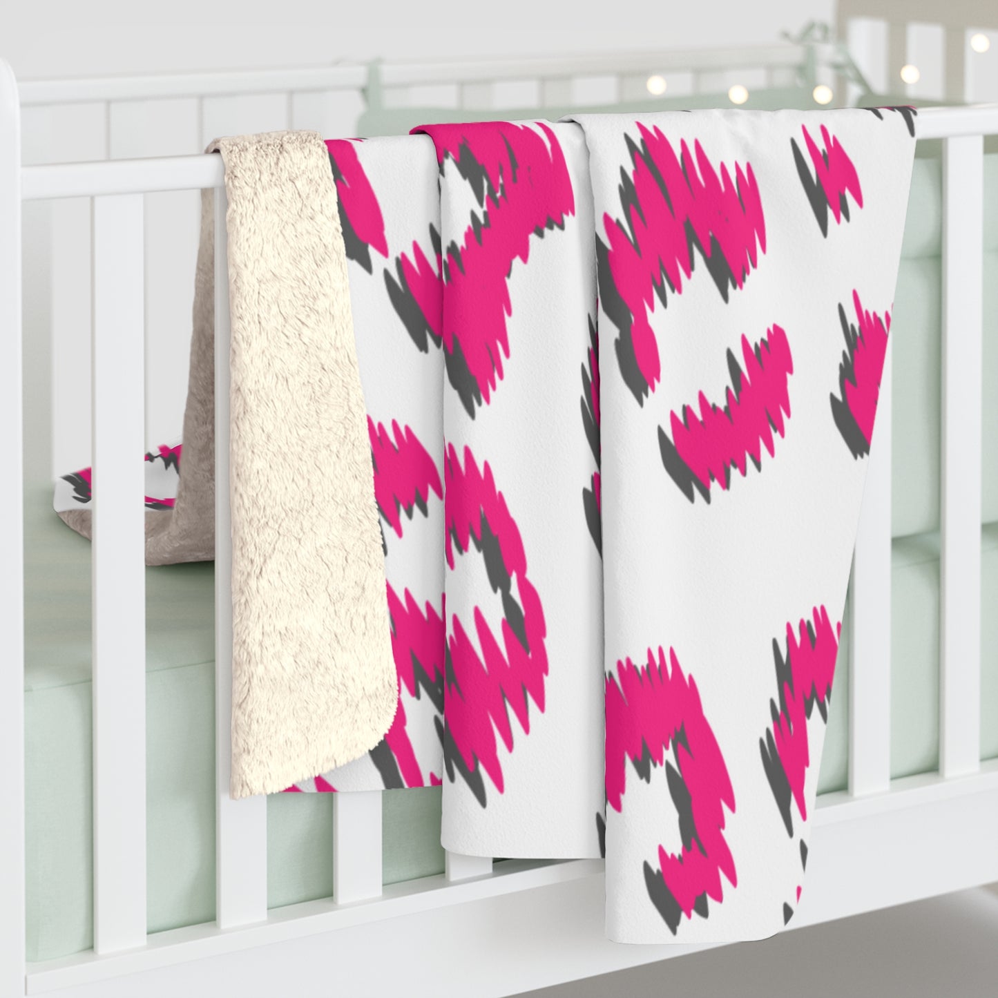 Pink Leopard Sherpa Fleece Blanket