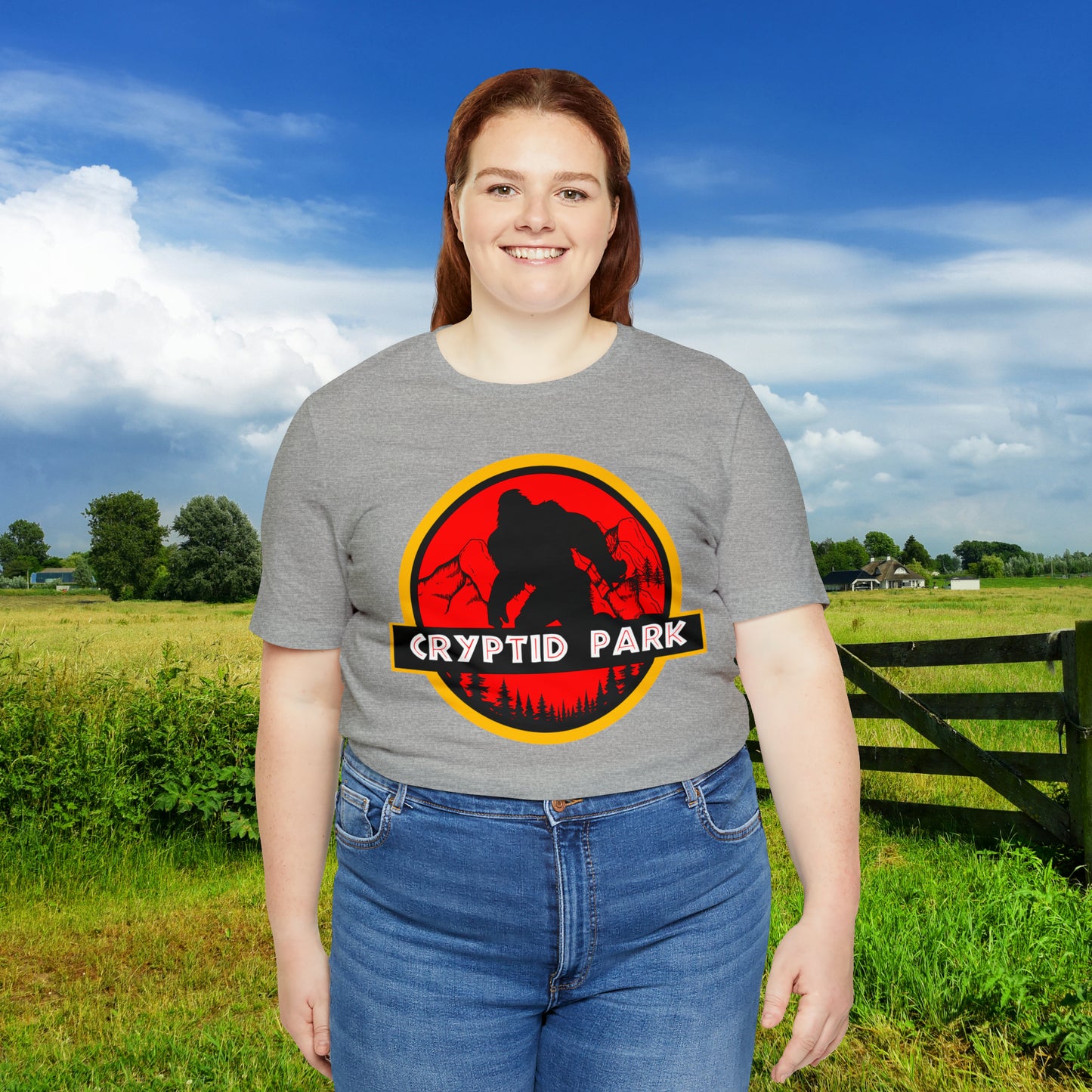 Cryptid Park Series Presents Bigfoot Unisex Jersey Short Sleeve Tee