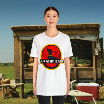 Jurassic Bark Labrador, Retriever Custom Unisex Jersey Short Sleeve Tee