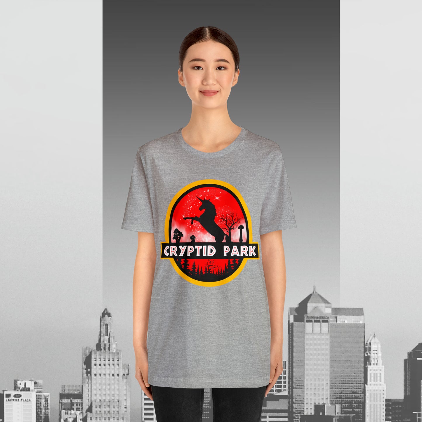 Cryptid Park Series Present The Unicorn Unisex Jersey Short Sleeve Tee