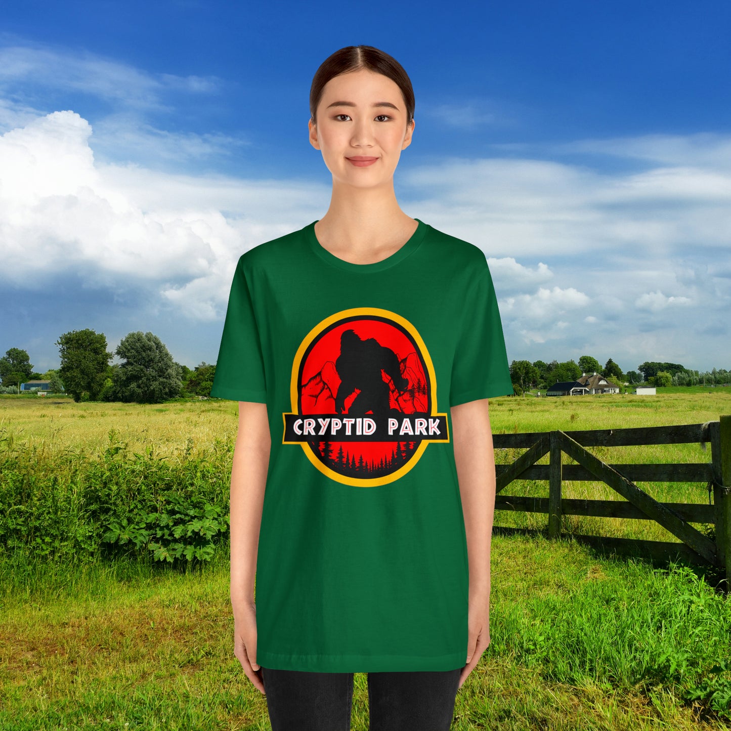 Cryptid Park Series Presents Bigfoot Unisex Jersey Short Sleeve Tee