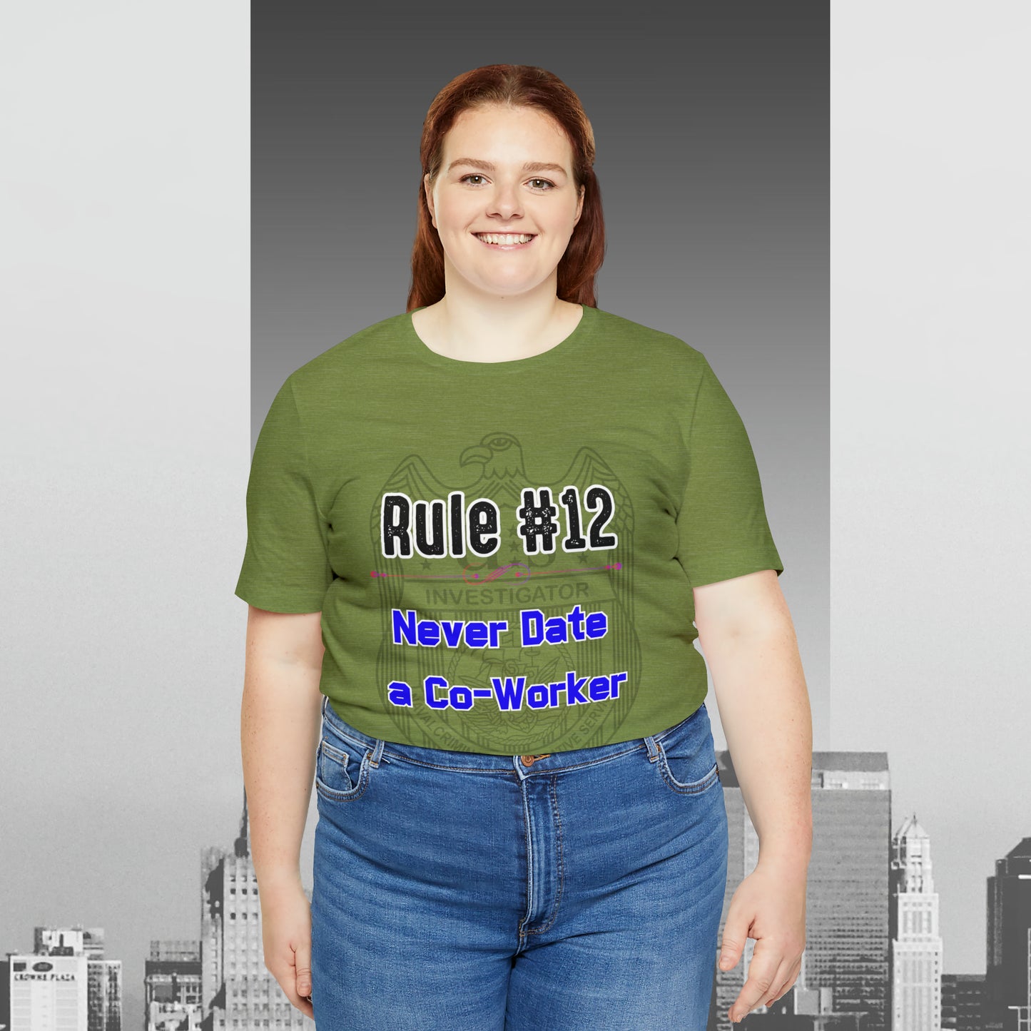 Rules of Gibbs #12 Never Date a Co-Worker Unisex Jersey Short Sleeve Tee