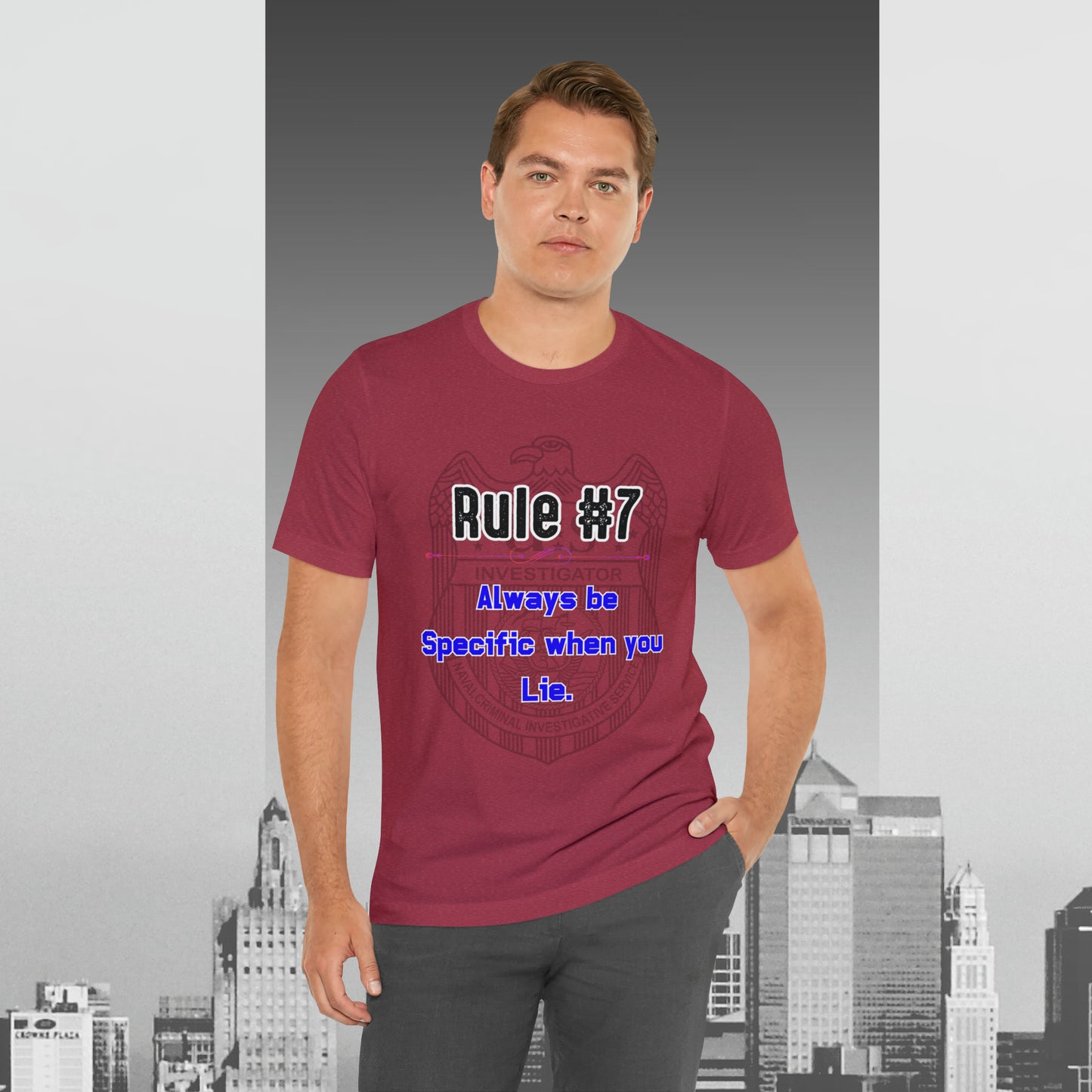 Rules of Gibbs #7 Always be Specific When you Lie Unisex Jersey Short Sleeve Tee