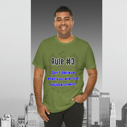 Rules of Gibbs #3 Don't Believe what you are told Unisex Jersey Short Sleeve Tee