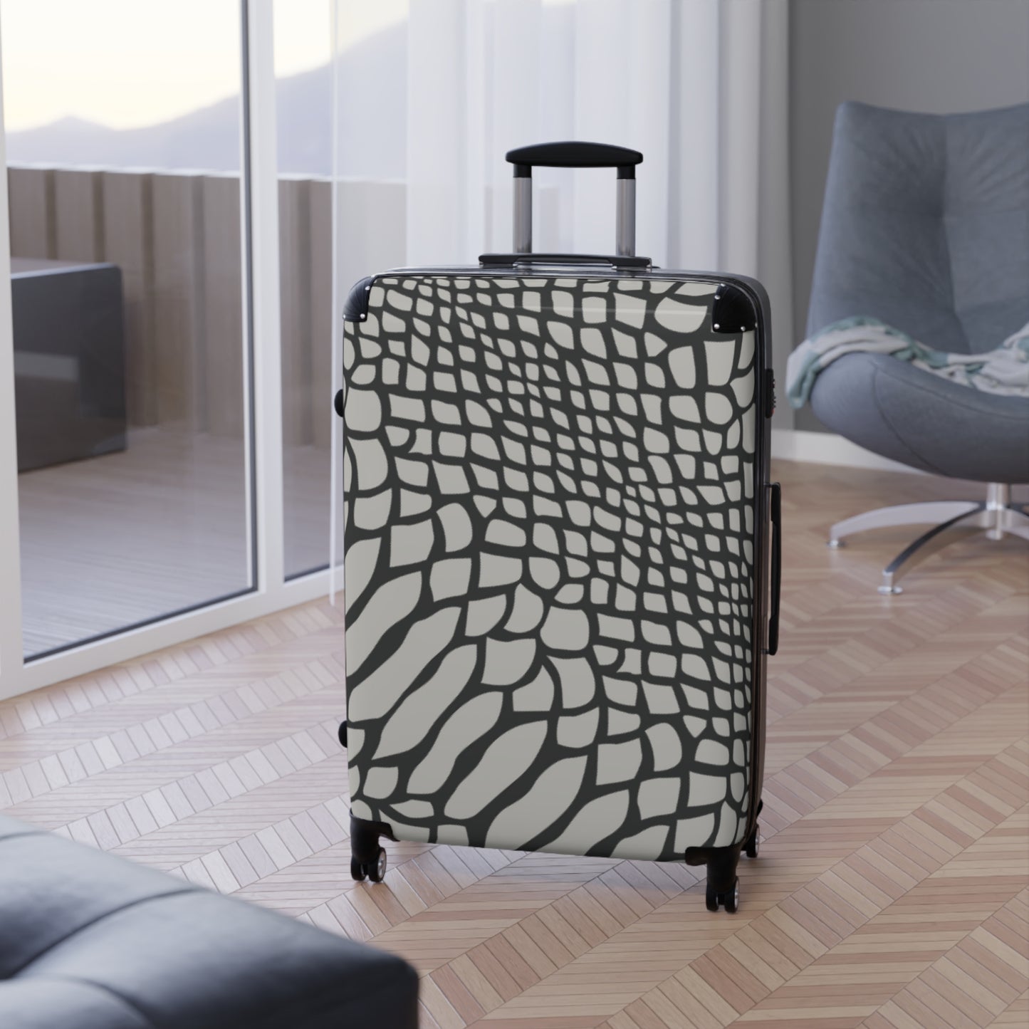 Snakeskin Print Suitcase