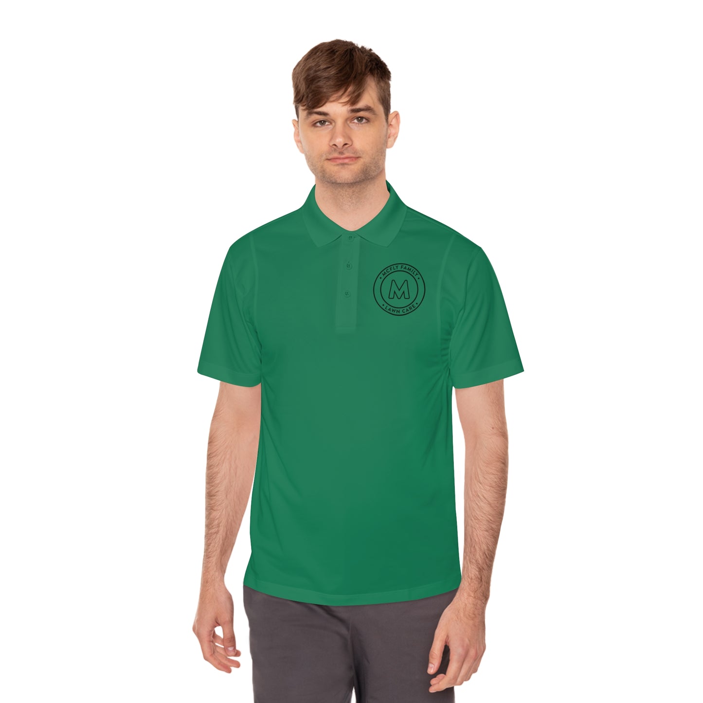 McFly Family Lawn Care Men's Sport Polo Shirt