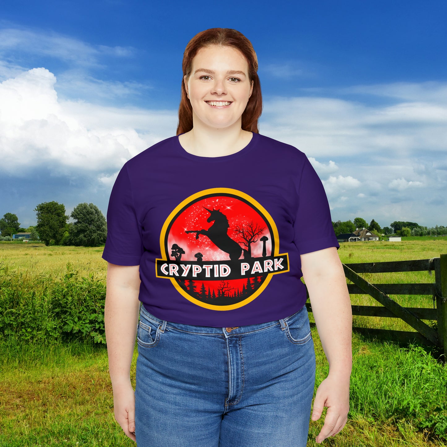 Cryptid Park Series Present The Unicorn Unisex Jersey Short Sleeve Tee