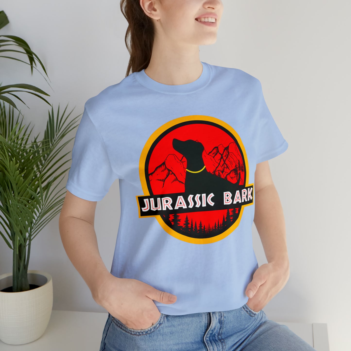 Jurassic Bark Labrador, Retriever Custom Unisex Jersey Short Sleeve Tee