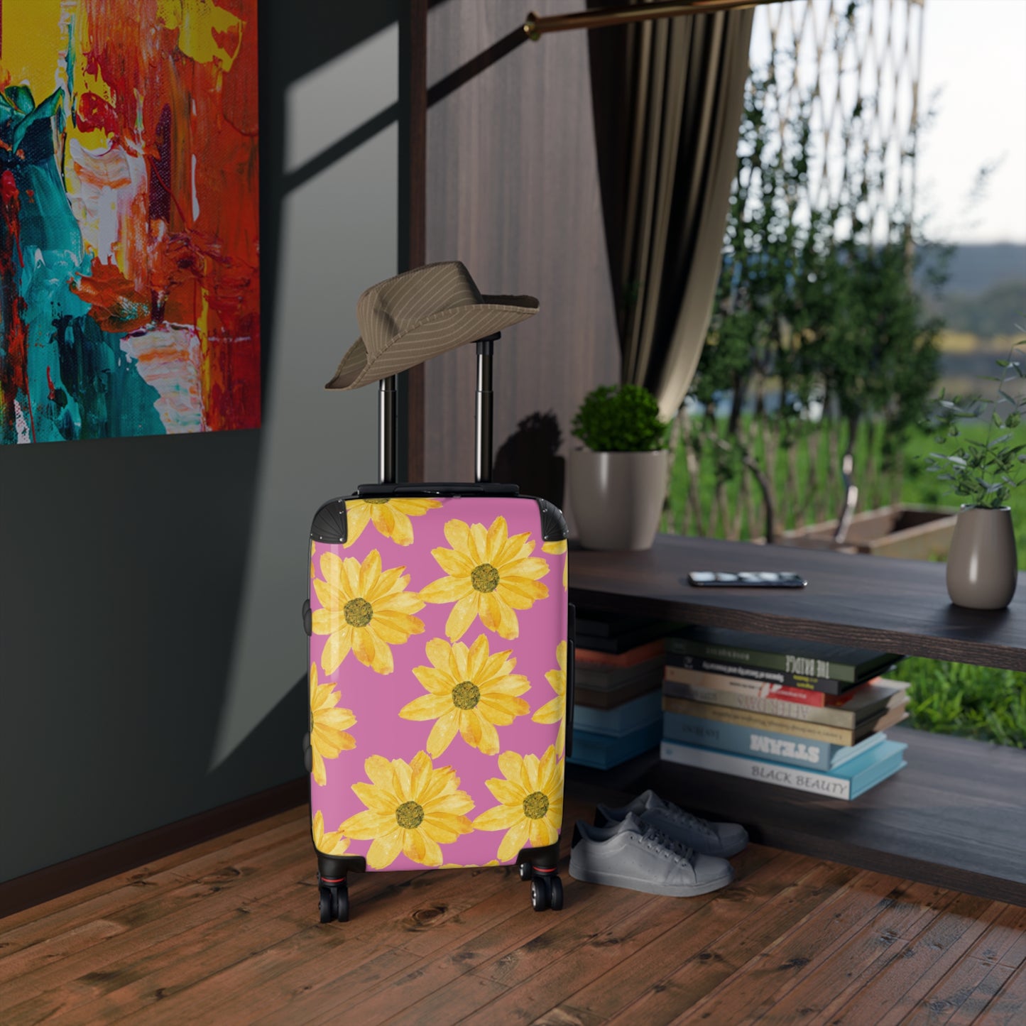 Flower Print Suitcase