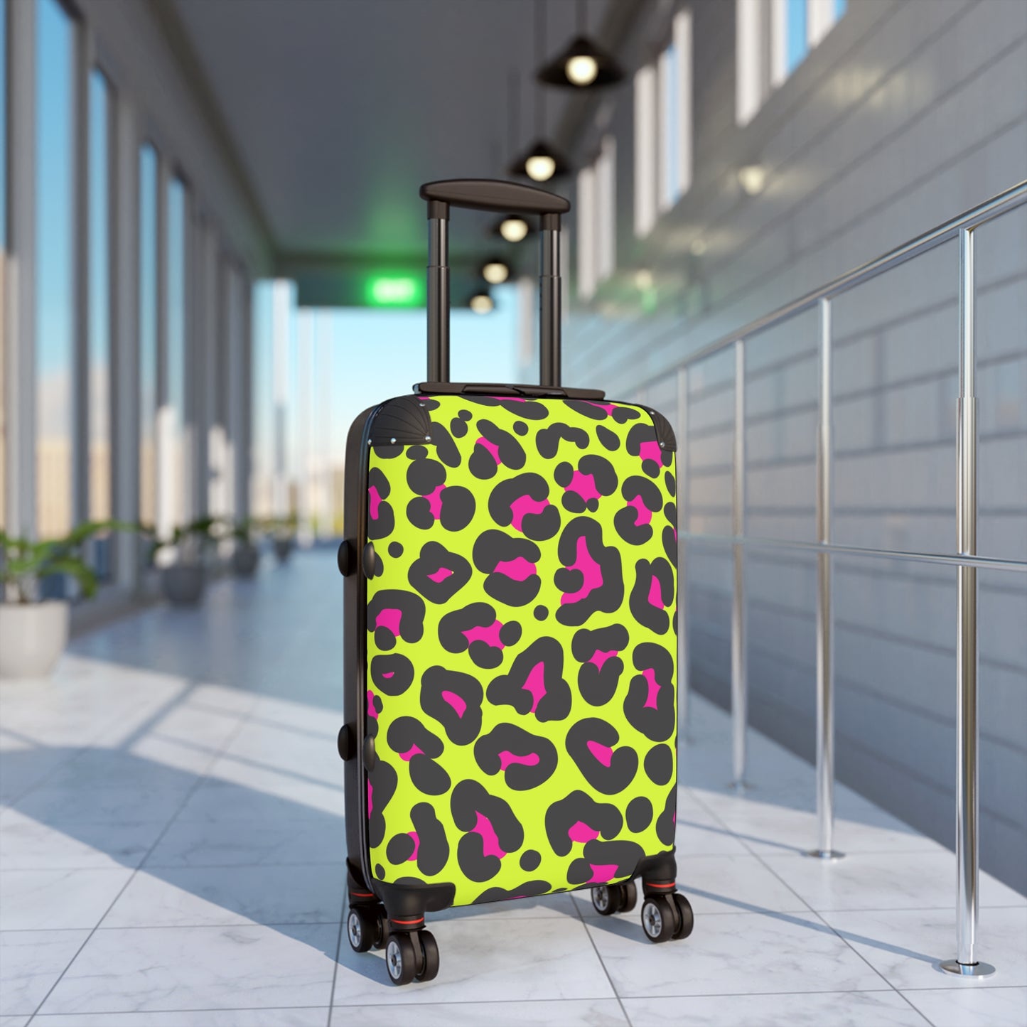 Neon Cheetah Print Suitcase