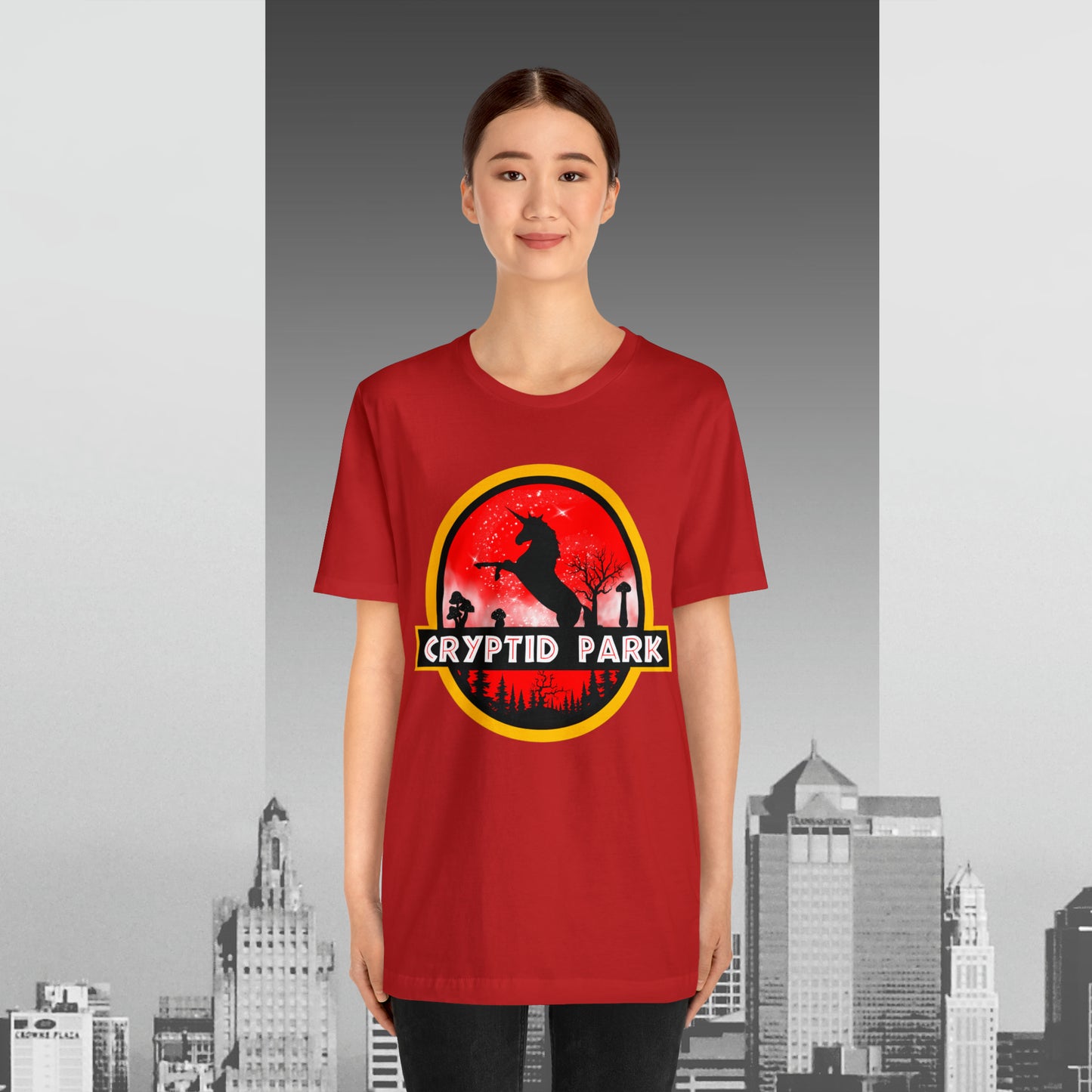 Cryptid Park Series Present The Unicorn Unisex Jersey Short Sleeve Tee