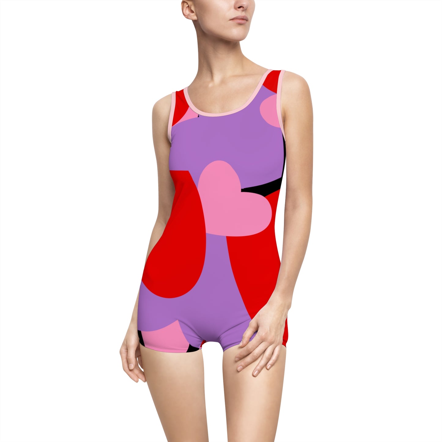 Hearts Women's Vintage Swimsuit (AOP)